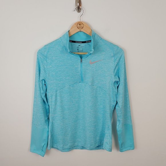 Nike Tops - Nike Running Dri-Fit Half Zip Pullover Aqua size XL